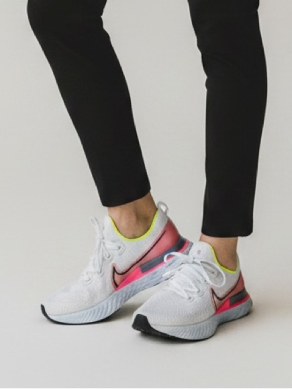 Nike React Infinity Run Flyknit Running Shoes Pink Gray Women’s 10 CD4372-004